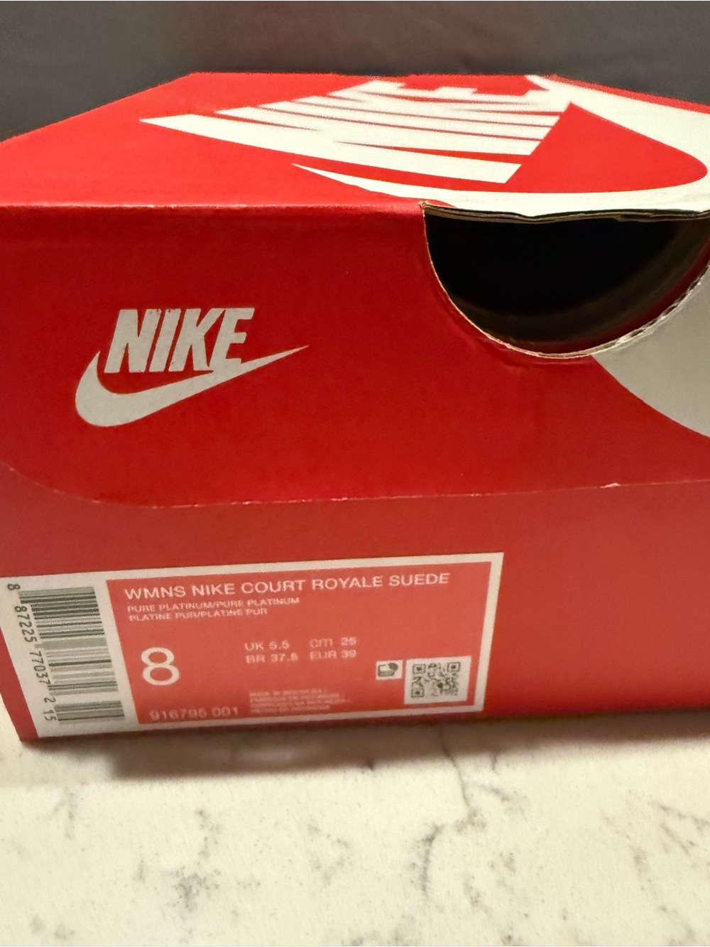 Nike Light Gray Suede Sneakers with Gum Sole - Picture 5 of 10